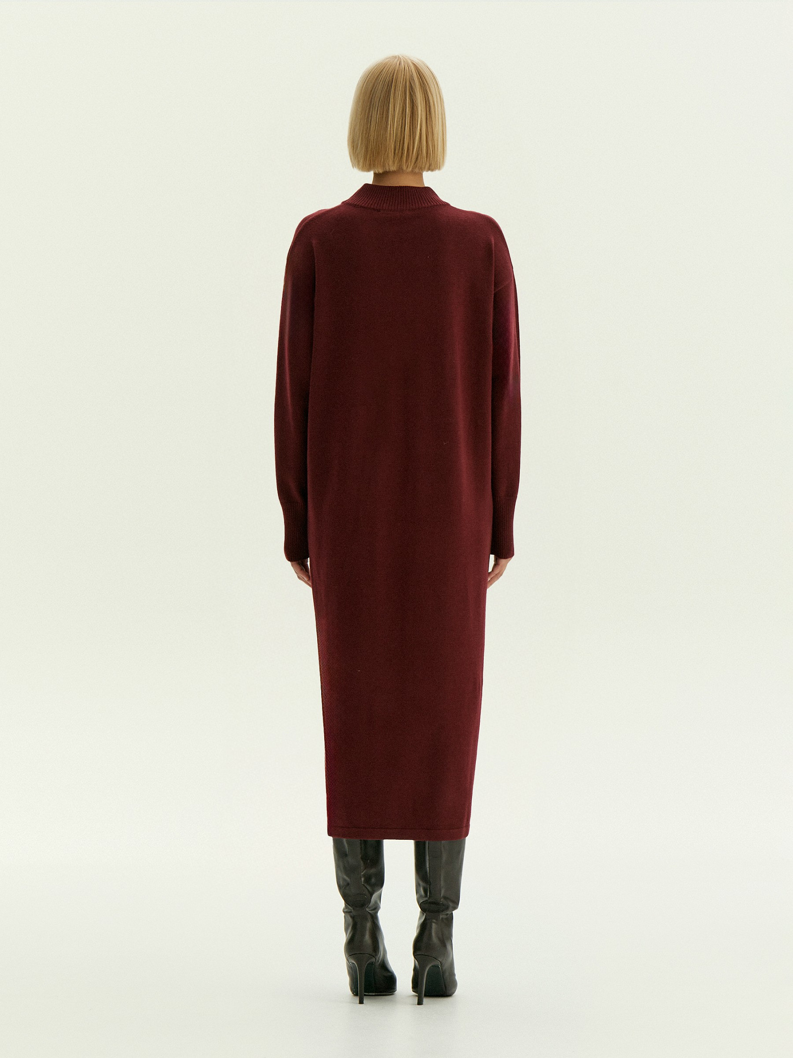 Платье миди из костюмной шерсти